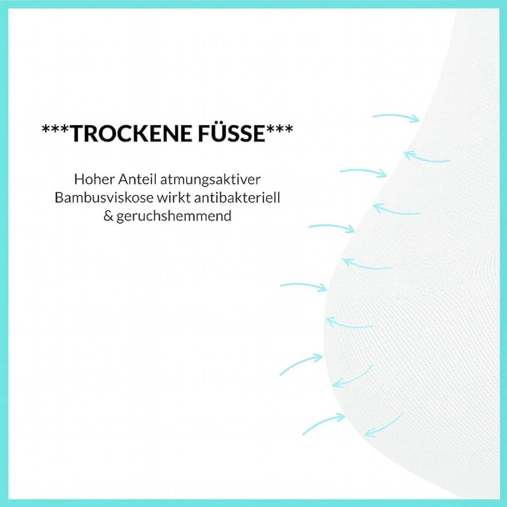 Footnote Bambussocken - hochwertig, atmungsaktiv, antibakteriell - 8 Paar