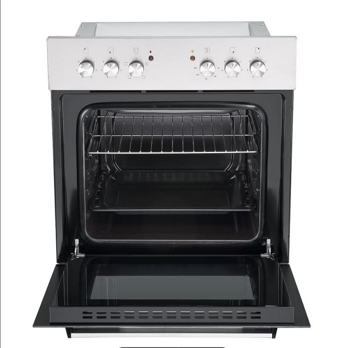 PKM Einbauherdset KH-BIC3-I-GK-IX-2 Edelstahl 60 cm Glaskeramik