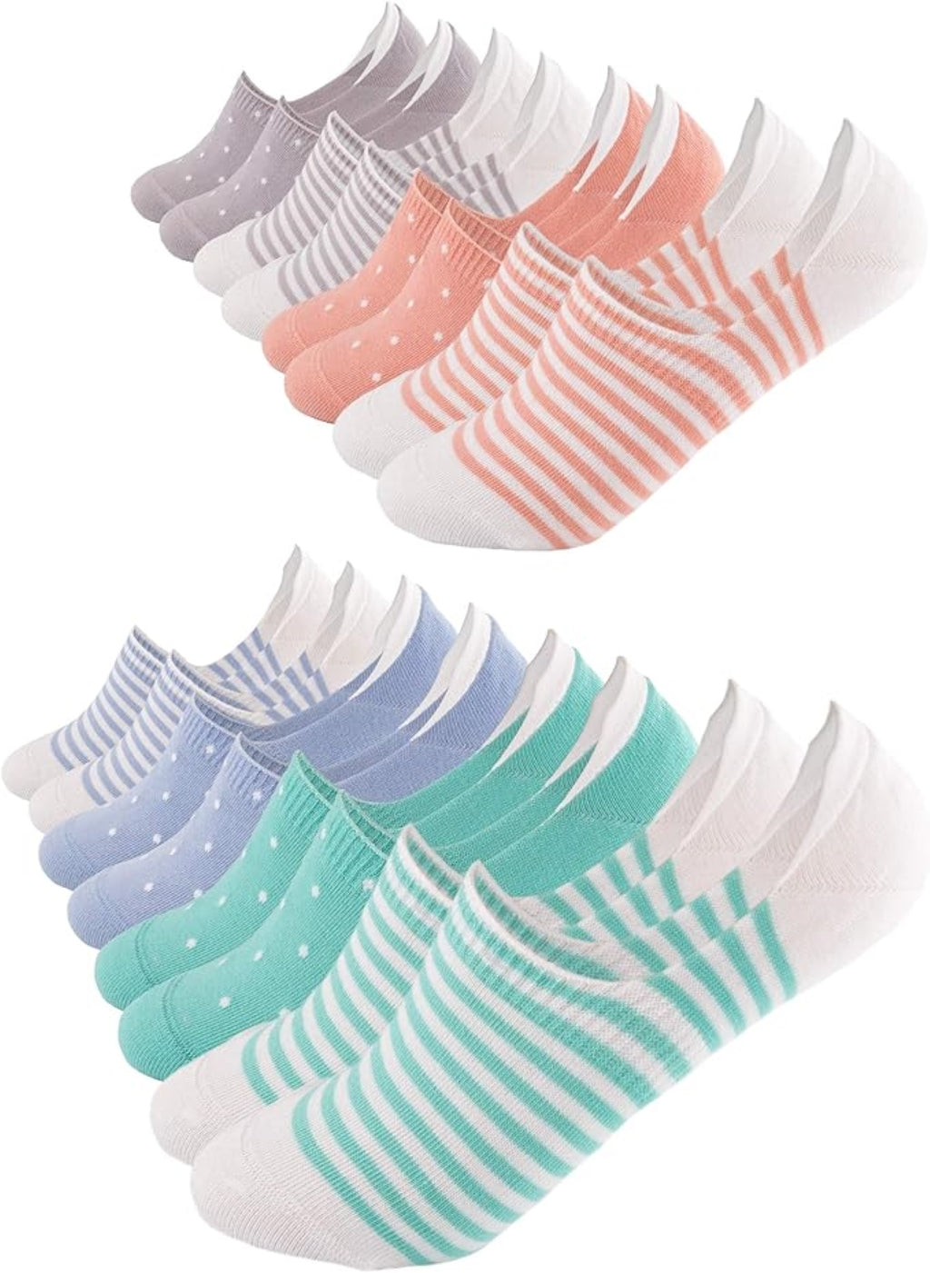 Footnote Füßlinge - unsichtbare Low Cut Sneakersocken mit Silikon - 8 Paar