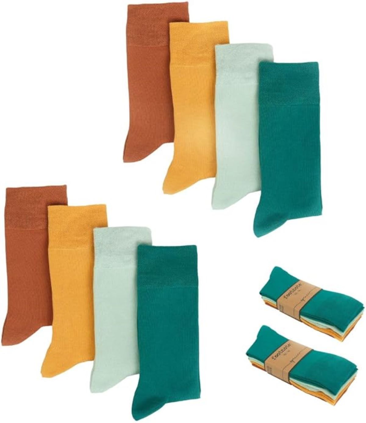 Footnote Bambussocken - hochwertig, atmungsaktiv, antibakteriell - 8 Paar