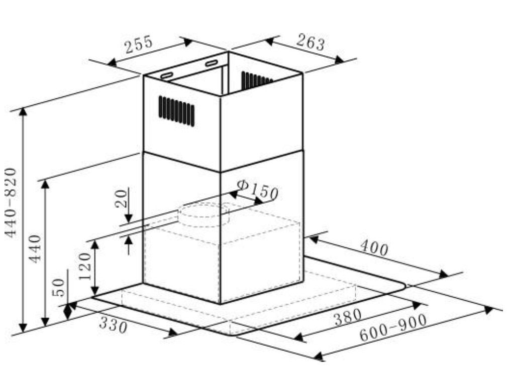 PKM Dunstabzugshaube GS1-60 CIXPH - 60cm, LED, Edelstahl, Umluft/Abluft