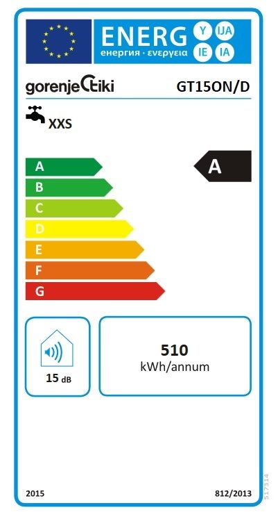 Gorenje Boiler GT 15O DRUCKFEST übertisch Warmwasserbereiter 14,8 Liter