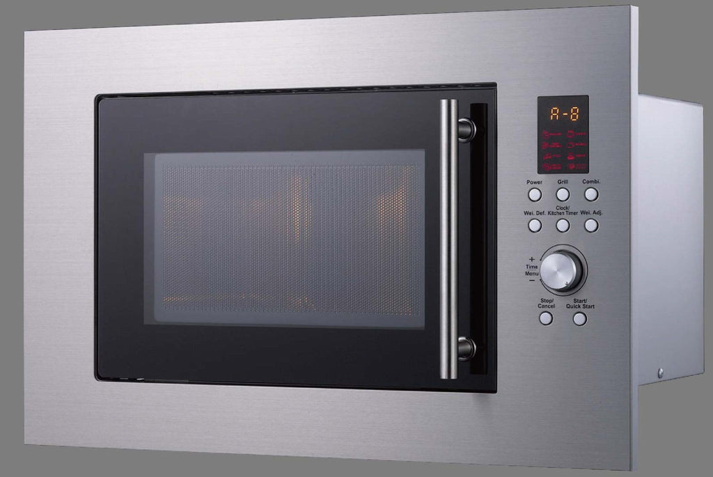 PKM Einbaumikrowelle MW900-23G-IN - 900 Watt, Edelstahl, 23 Liter, Grill