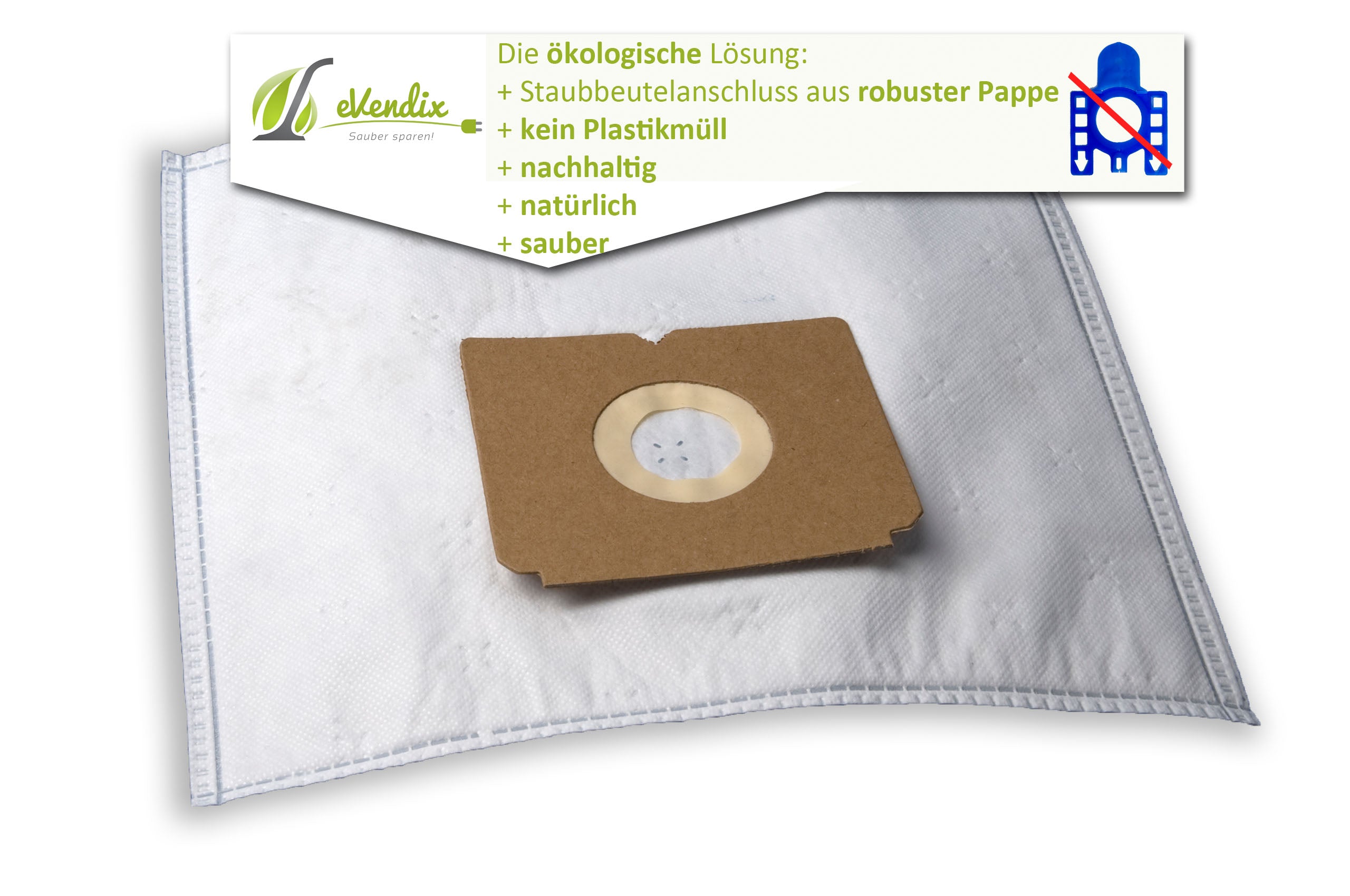 eVendix Staubsaugerbeutel eVac 09 - Inhalt 10 Stück + 1 Mikro-Filter