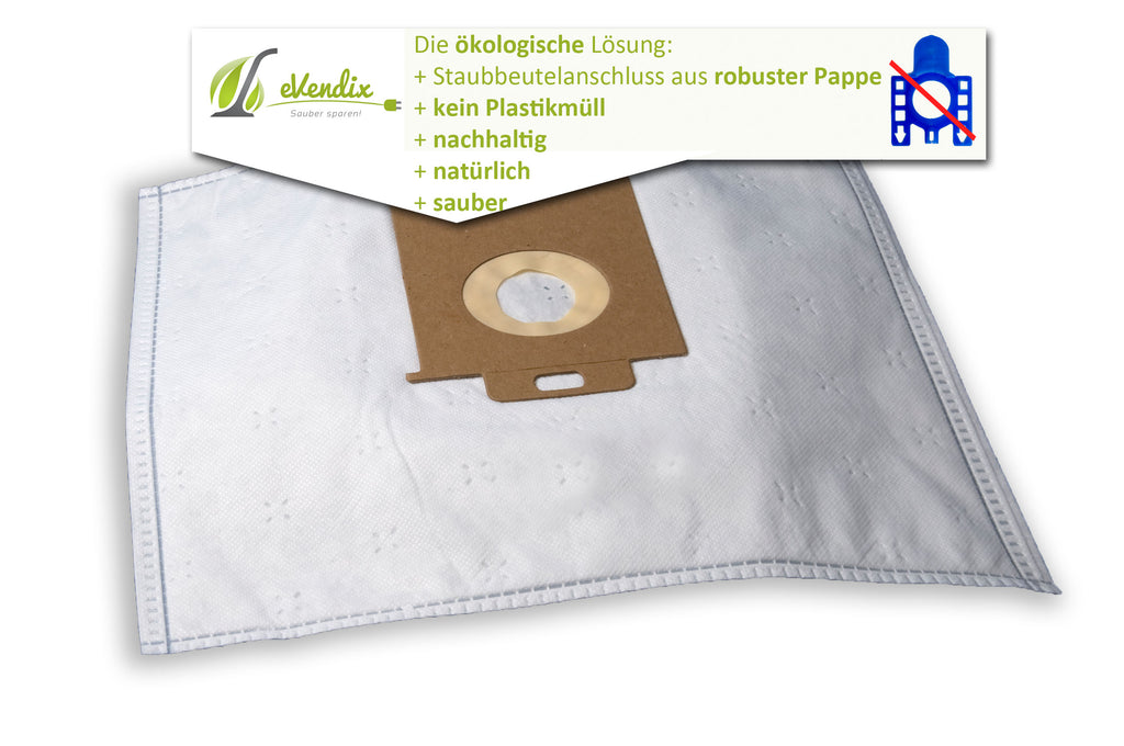 eVendix Staubsaugerbeutel eVac 02 - Inhalt 10 Stück + 1 Mikro-Filter