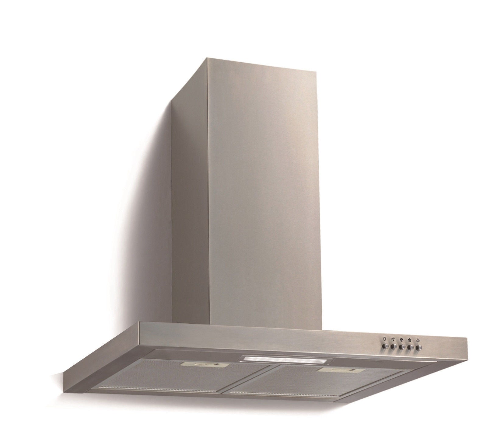 PKM Kaminabzugshaube 6004W - 60cm, Edelstahl, LED, Dunstabzugshaube