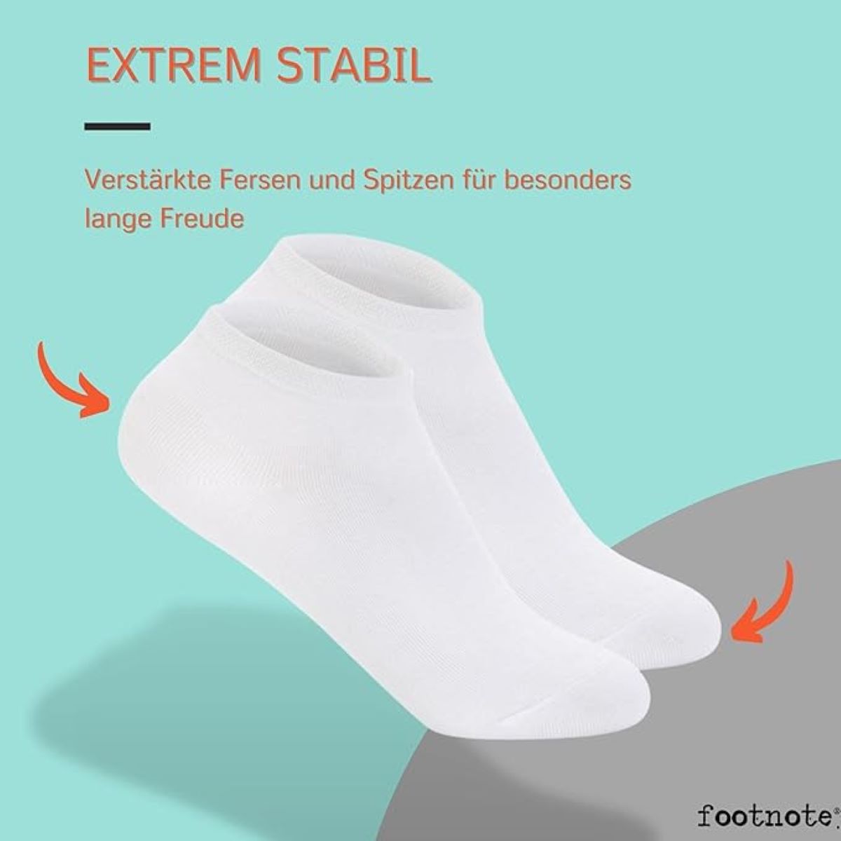 Footnote Sneakersocken - hochwertige trendige Socken mit Softbund - 10 Paar