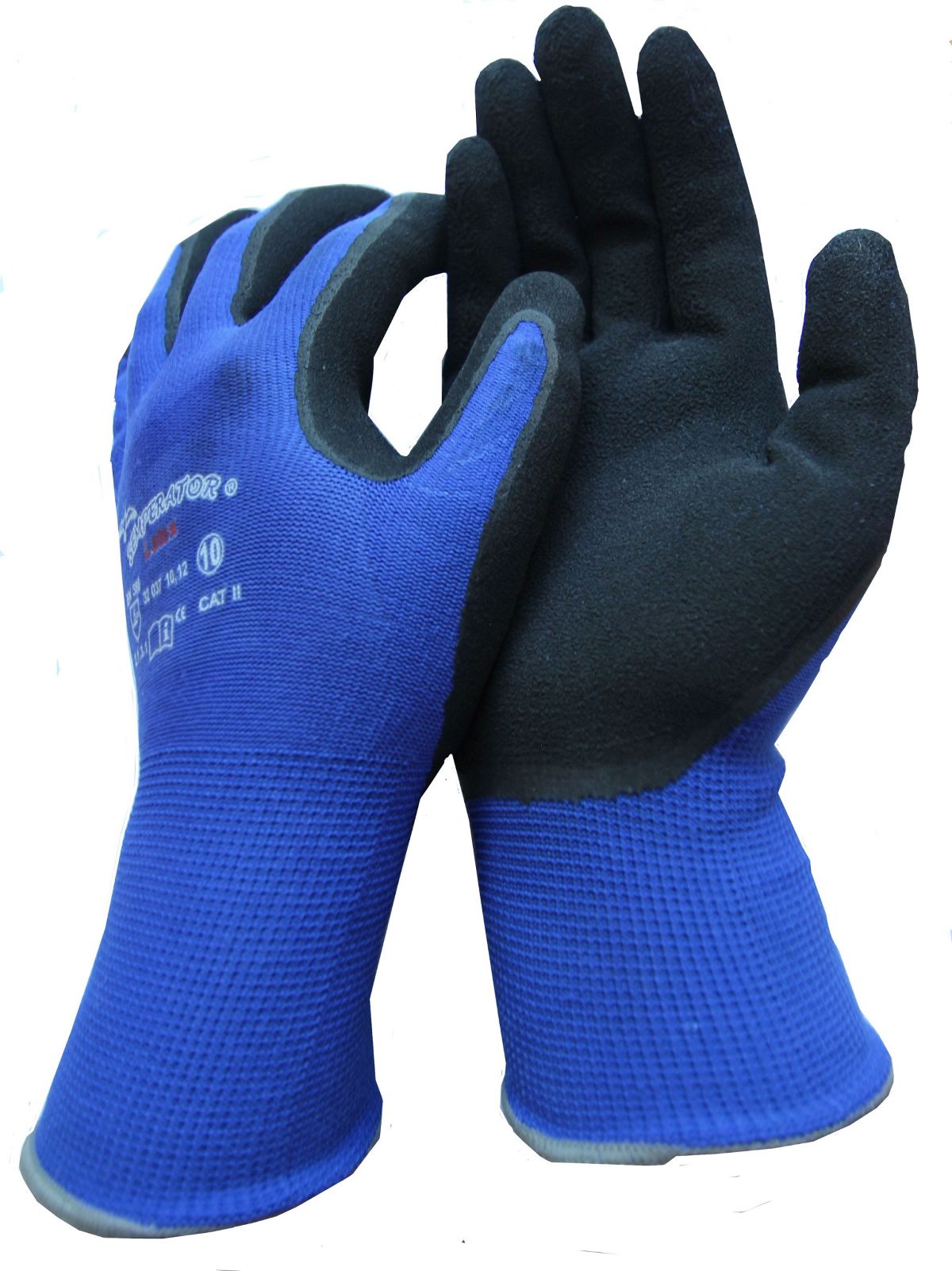 GUT Semperator Latex Arbeitshandschuhe 12 Paar Blau Gr. 9–11