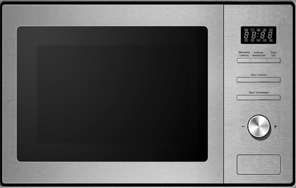 PKM Einbaumikrowelle MW820EBM - Edelstahl, 800Watt, 20 Liter
