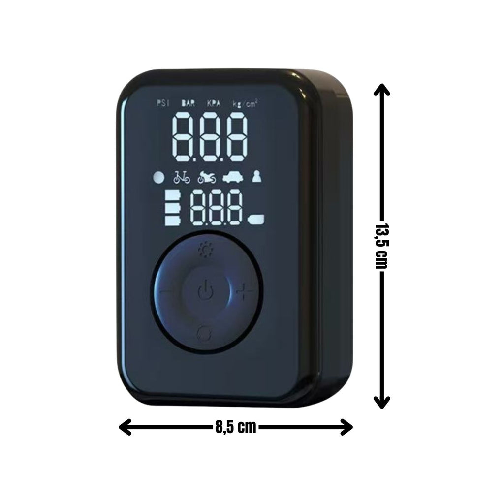 PATONA elektrische Luftpumpe 10,3 bar / 150 PSI | tragbarer Akku-Kompressor mit LED, SOS-Licht & Powerbank