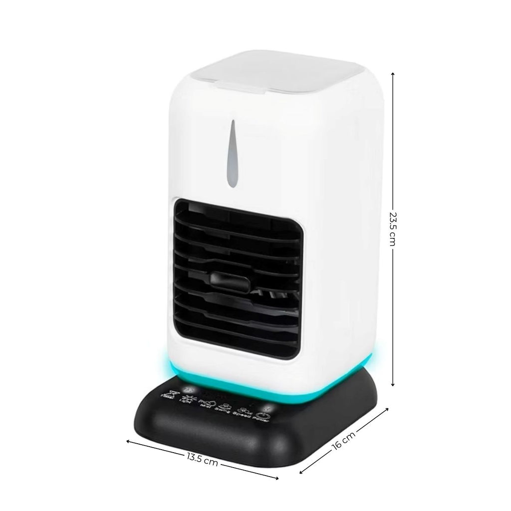 Ambiano Tischluftkühler mit LED, Timer, 3 Stufen & 450ml Tank