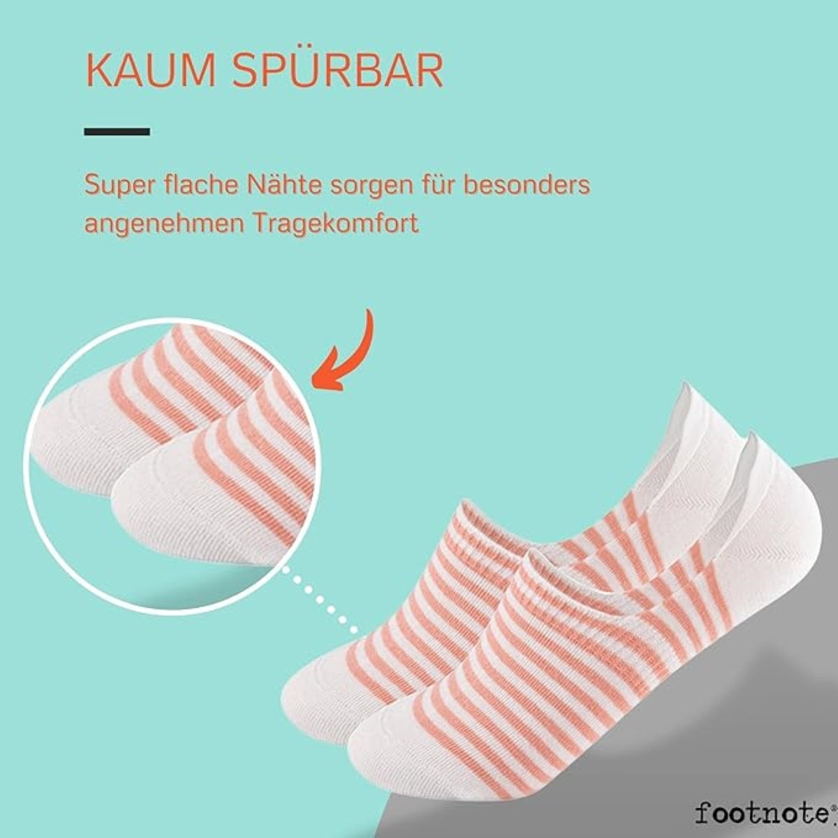 Footnote Füßlinge - unsichtbare Low Cut Sneakersocken mit Silikon - 8 Paar