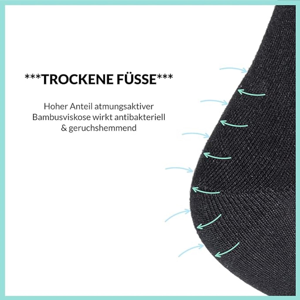 Footnote Bambussocken - hochwertig, atmungsaktiv, antibakteriell - 8 Paar