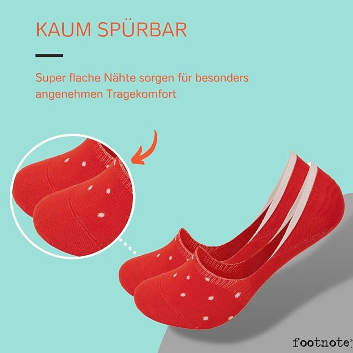 Footnote Füßlinge - unsichtbare Low Cut Sneakersocken mit Silikon - 8 Paar