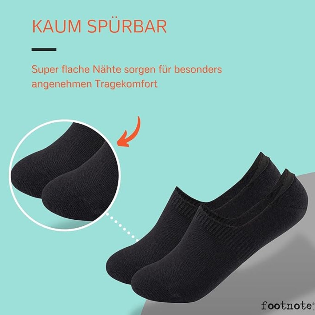 Footnote Füßlinge - unsichtbare Low Cut Sneakersocken mit Silikon - 8 Paar