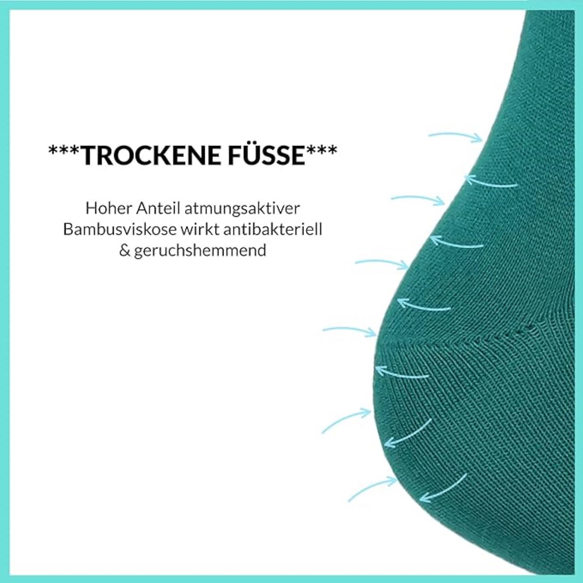 Footnote Bambussocken - hochwertig, atmungsaktiv, antibakteriell - 8 Paar