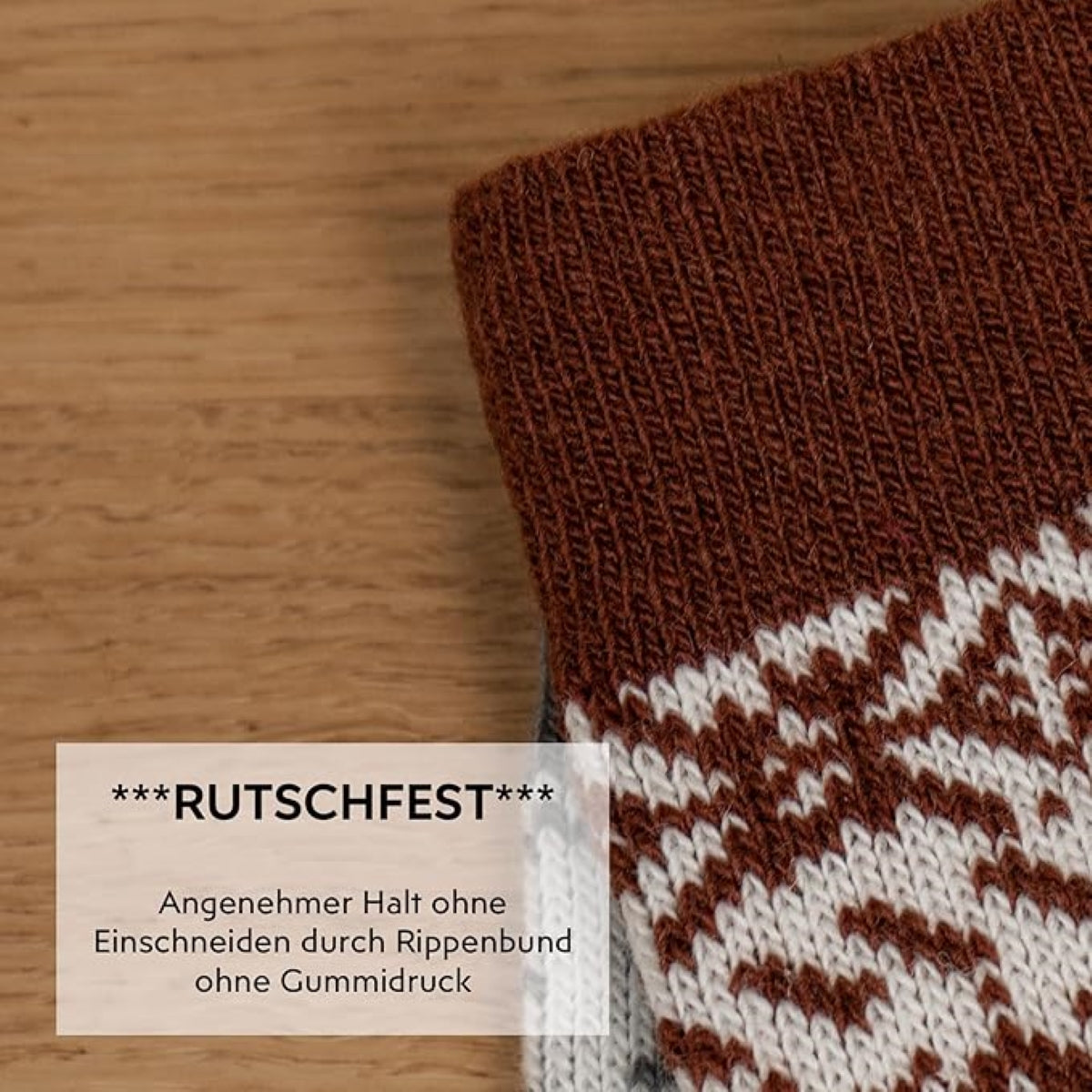 Footnote Wollsocken - 40% Wolle, atmungsaktiv und wärmend - 2 Paar (grau & rot)