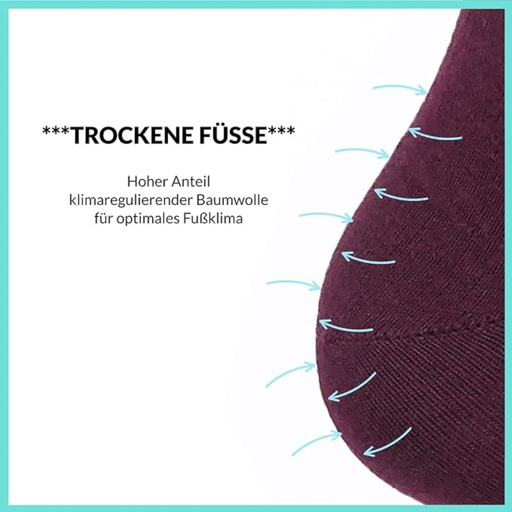 Footnote Baumwollsocken - hochwertig, atmungsaktiv, Premium Qualität - 10 Paar
