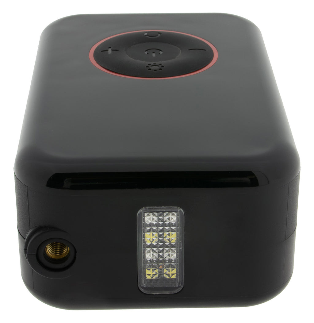 PATONA elektrische Luftpumpe 10,3 bar / 150 PSI | tragbarer Akku-Kompressor mit LED, SOS-Licht & Powerbank