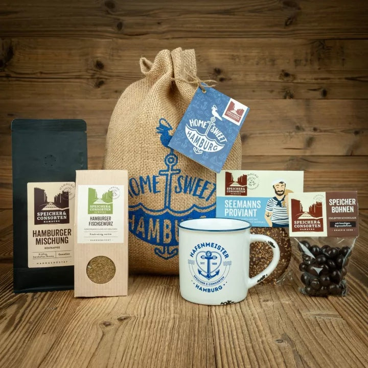 Speicher & Consorten Geschenkeset „Home Sweet Hamburg“ Kaffee & Schokolade