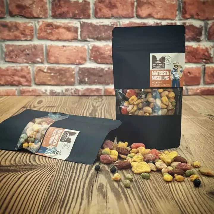 Speicher & Consorten Geschenkeset „Seesack für Entdecker“ Schokolade & Nüsse