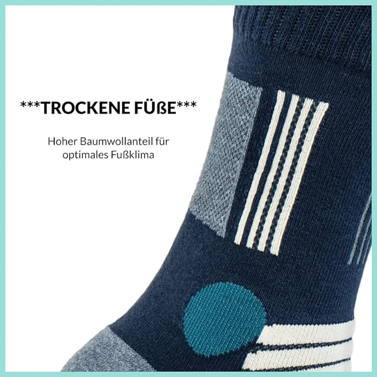 Footnote Wandersocken - ergonomische Spezialzonen, hoher Tragekomfort - 3 Paar