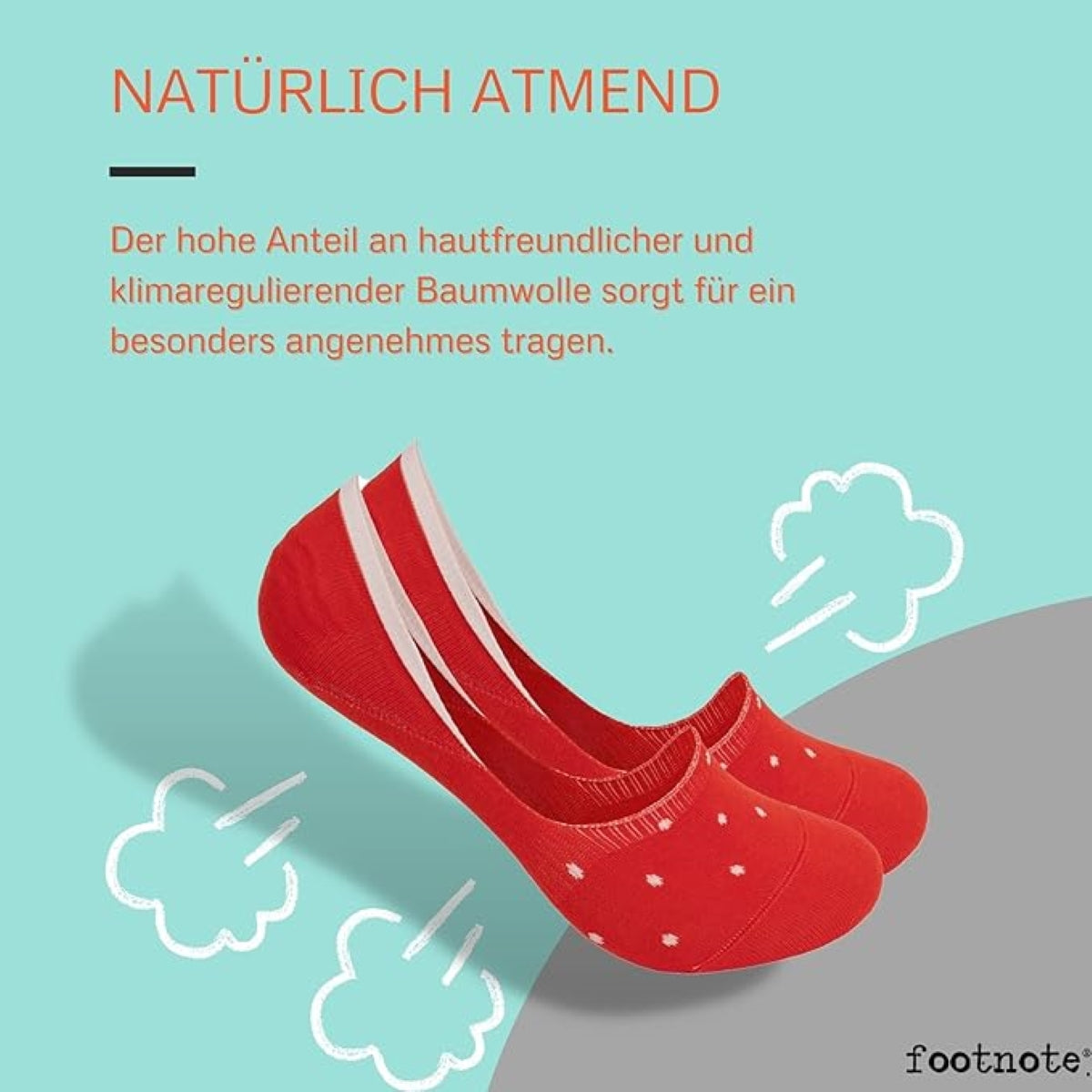 Footnote Füßlinge - unsichtbare Low Cut Sneakersocken mit Silikon - 8 Paar