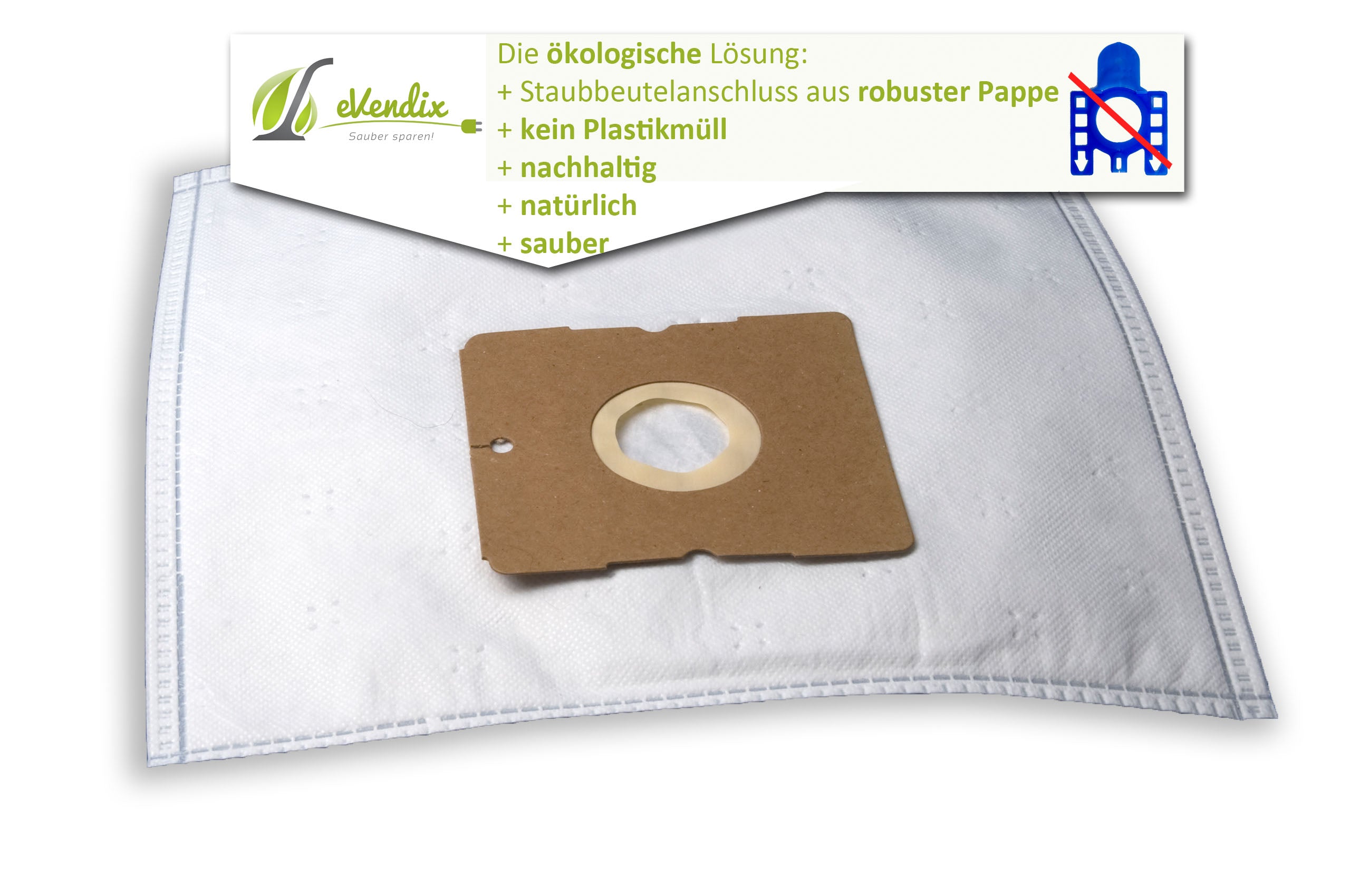 eVendix Staubsaugerbeutel eVac 05 - Inhalt 10 Stück + 1 Mikro-Filter