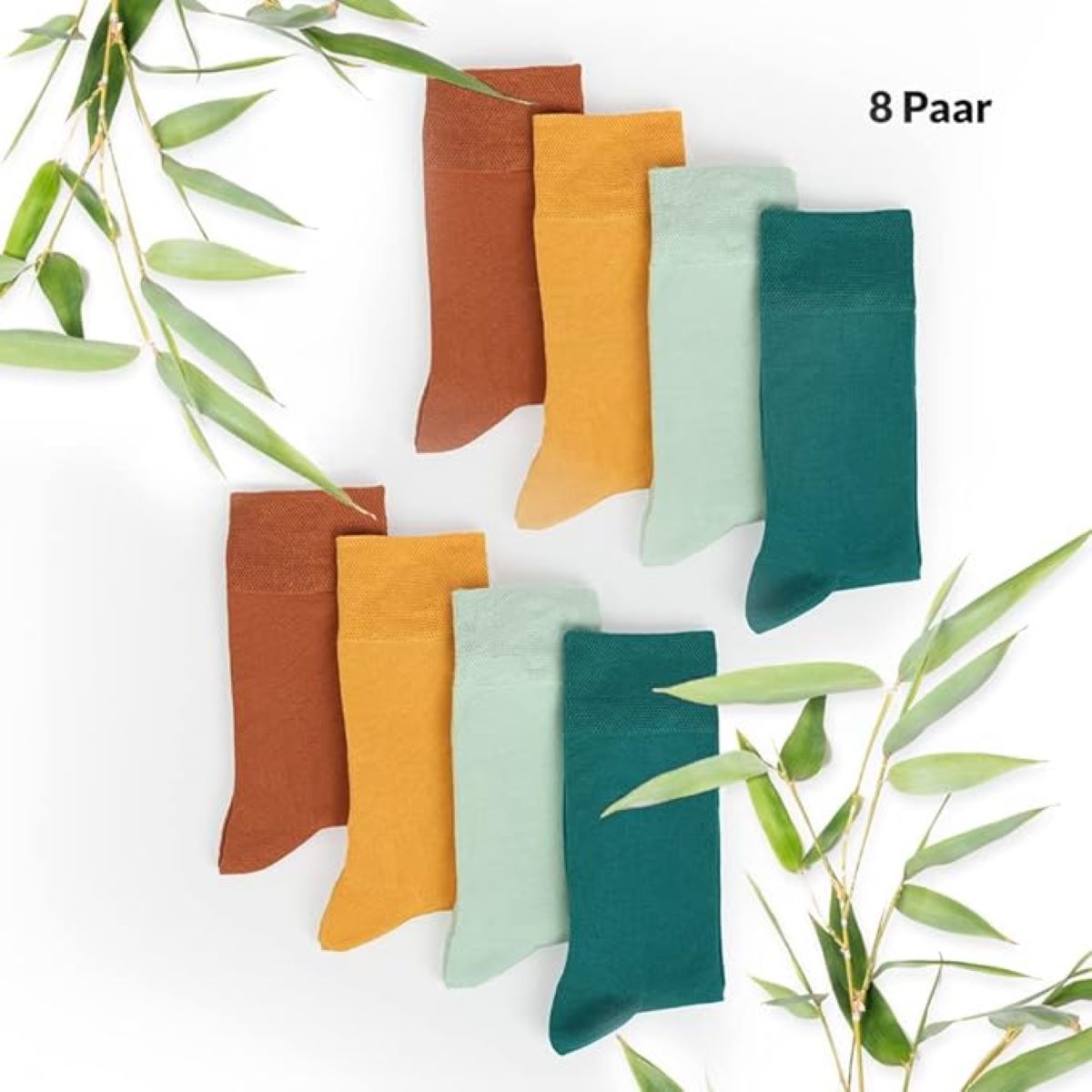 Footnote Bambussocken - hochwertig, atmungsaktiv, antibakteriell - 8 Paar