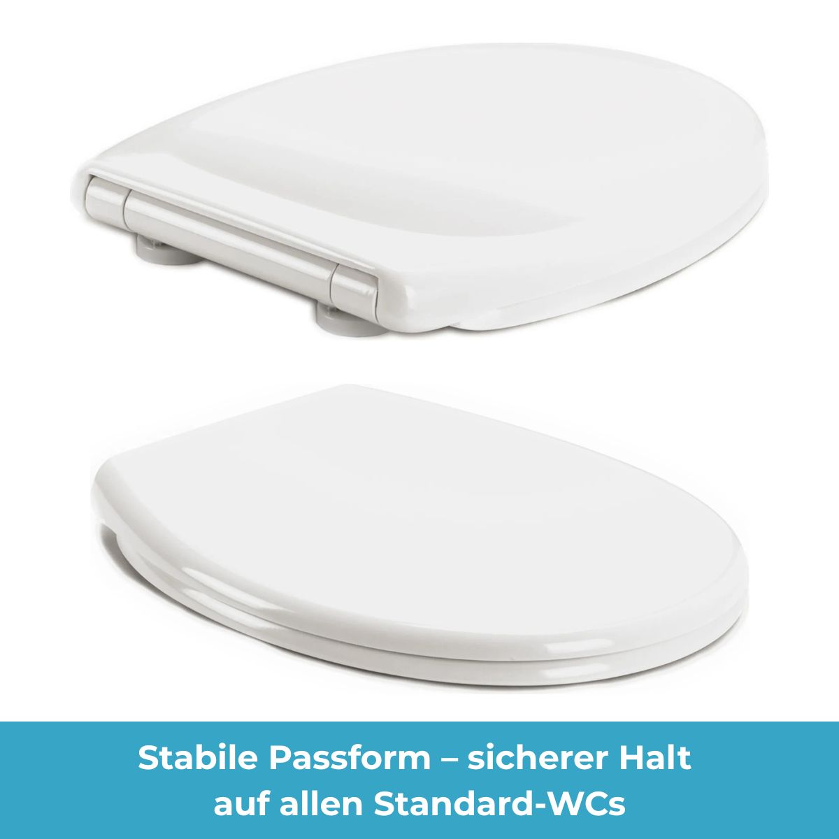 eVendix WC-Sitz Duroplast mit Absenkautomatik & Easy-Fix Clip-System