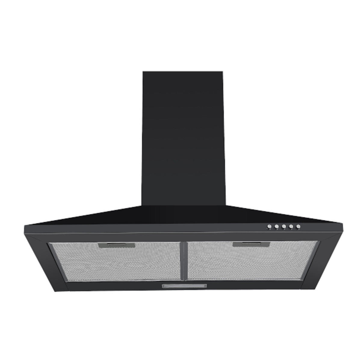 PKM Kaminabzugshaube 6091BH - 60cm, schwarz, LED, Wandesse, Dunstabzugshaube