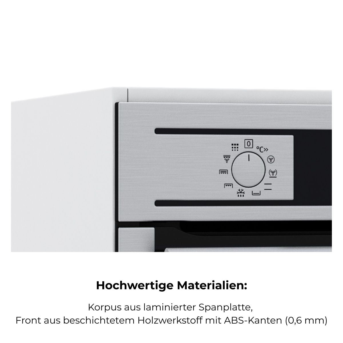 Kontor-Hermsen Unterschrank 60 cm Backofenschrank Schwarz