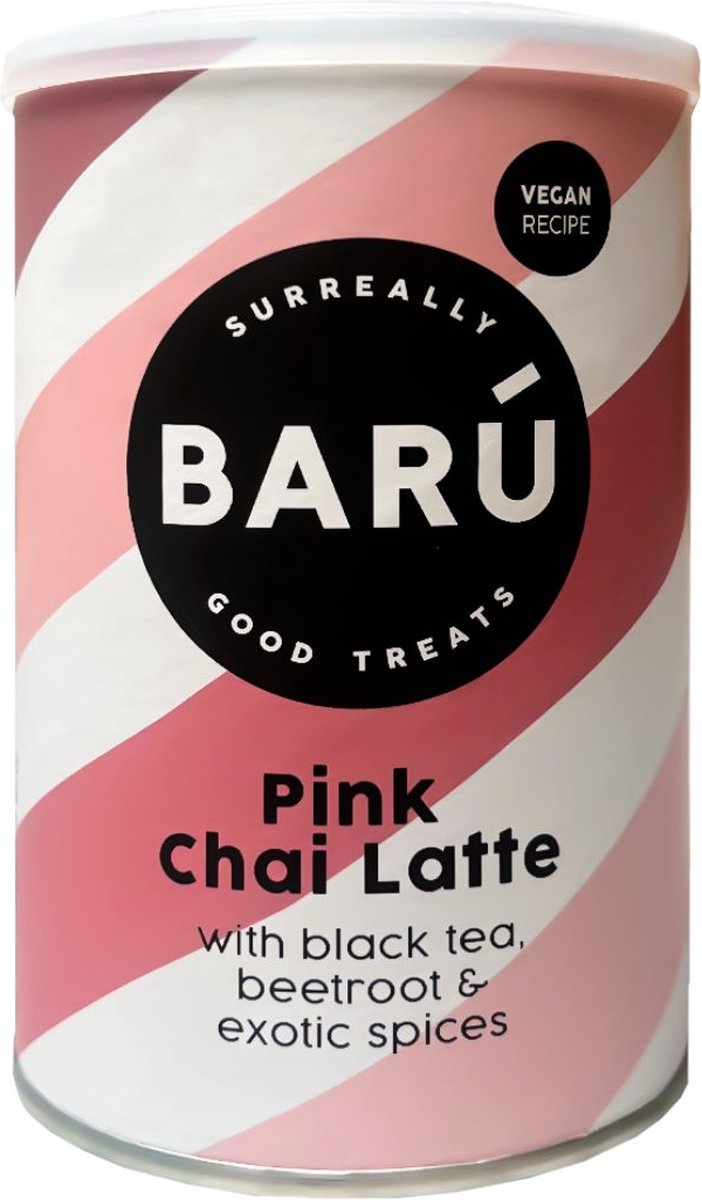 BARÚ Vegan Pink Chai Latte Pulver 6x250 g mit Roter Beete & Schwarztee