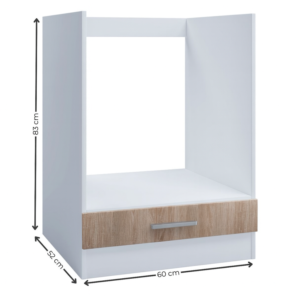 Kontor-Hermsen Unterschrank 60 cm Backofenschrank Sonoma Eiche