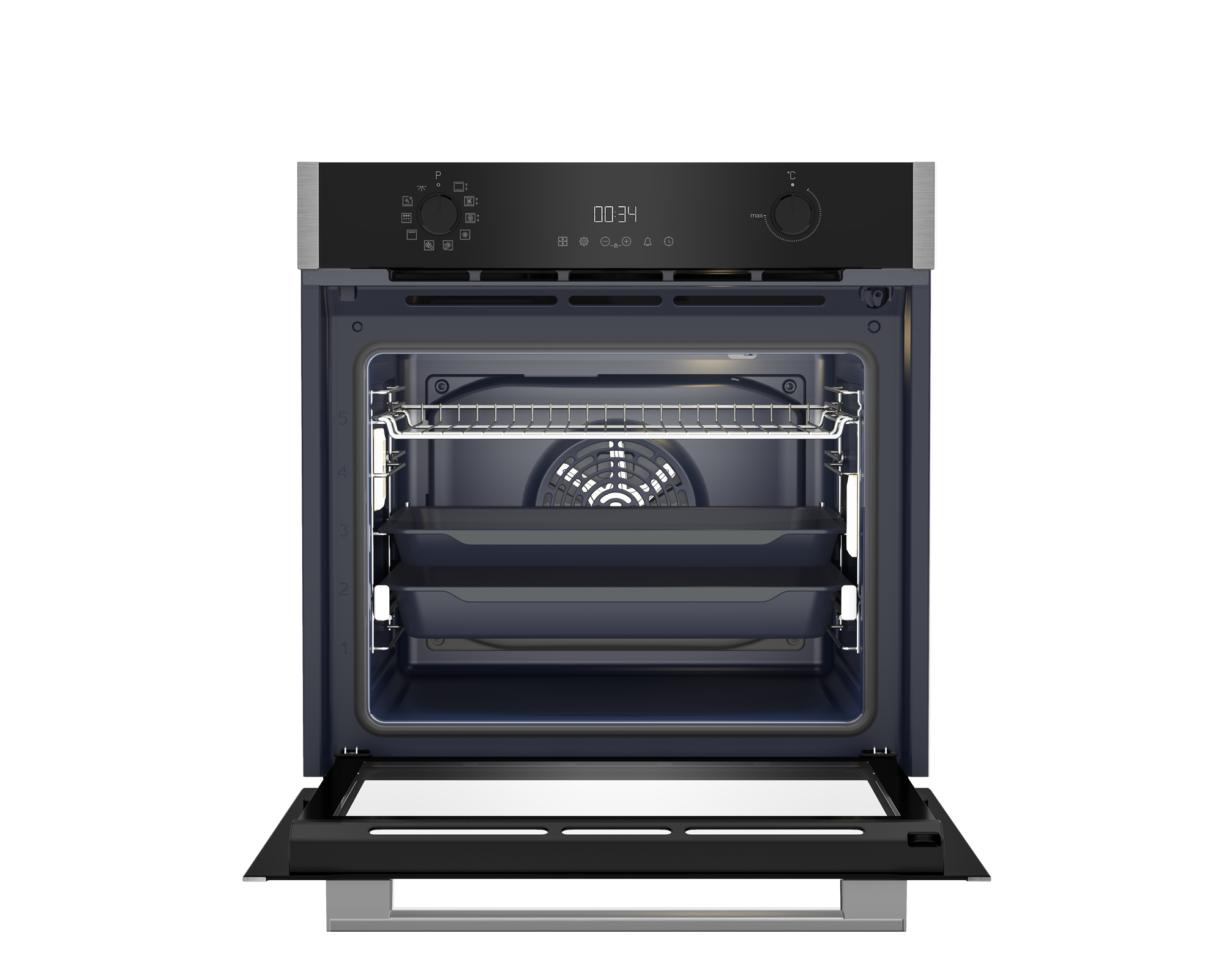 Grundig GEBM19300BMPF Einbaubackofen Backofen Pyrolyse 60cm Multifunktionsofen