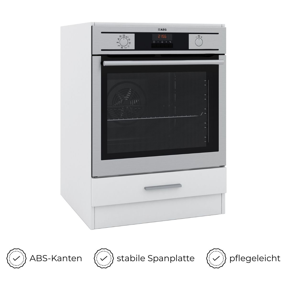 Kontor-Hermsen Unterschrank 60 cm Backofenschrank Weiß