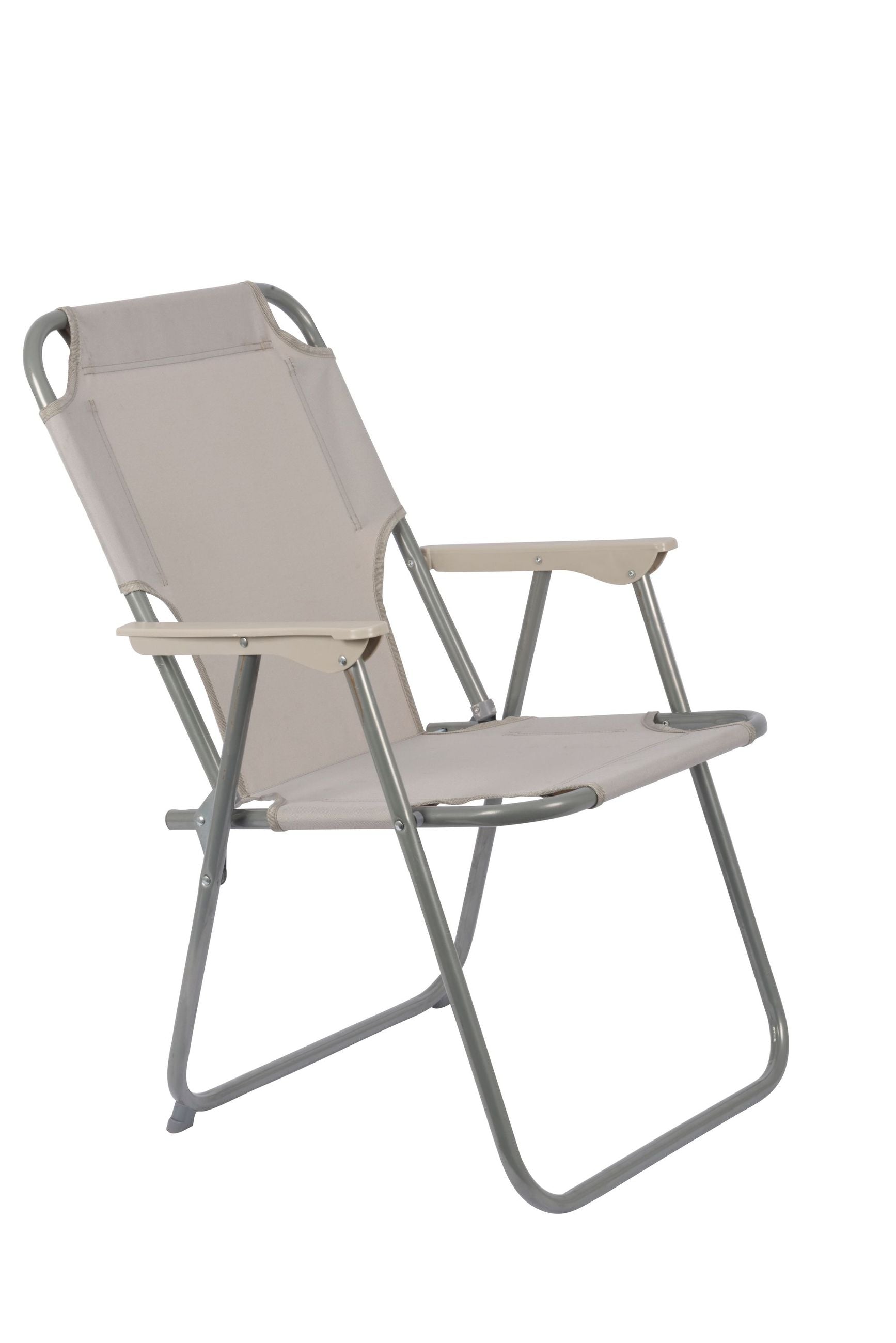 Lifetime Garden Campingklappstuhl Klappstuhl hellgrau mit Armlehnen