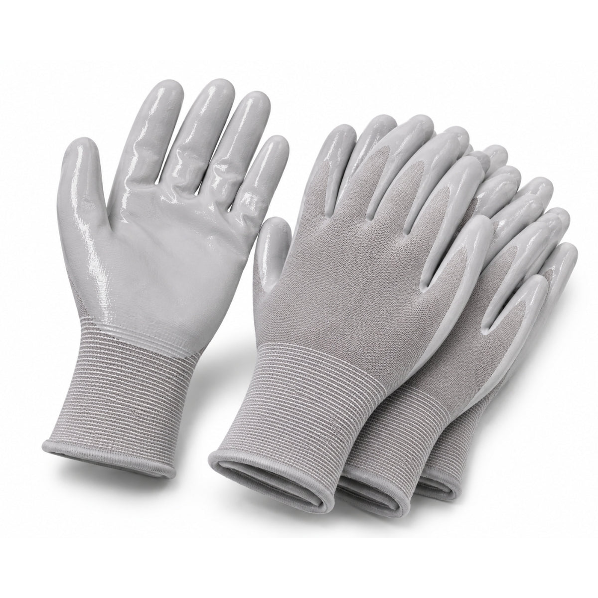 eVendix Gartenhandschuhe unisex mit Gripbeschichtung – Atmungsaktive Arbeitshandschuhe für Gartenarbeit, Pflanzen, Unkraut & Balkon – 10 Paar M Größe Grau