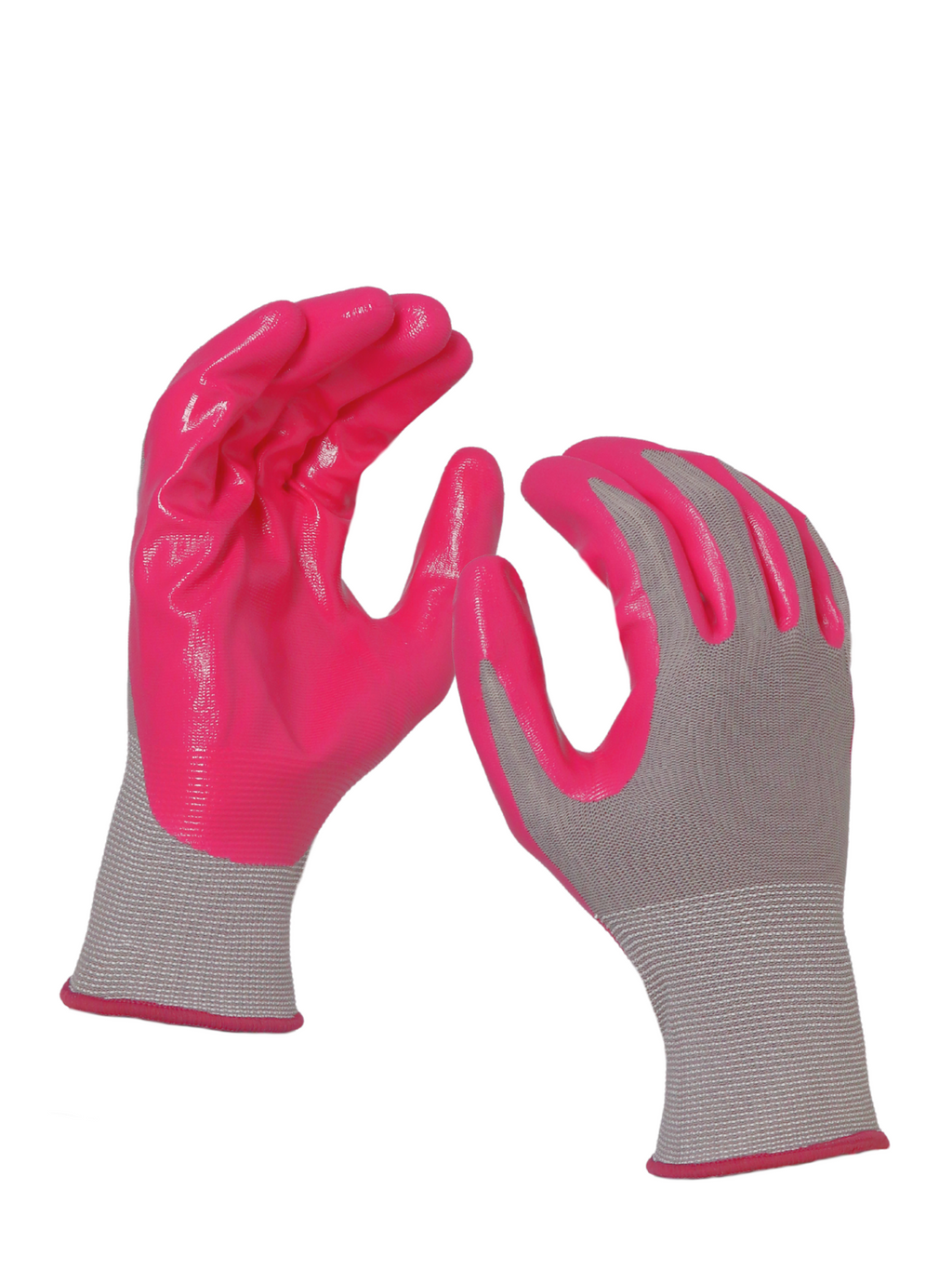eVendix Gartenhandschuhe unisex mit Gripbeschichtung – Atmungsaktive Arbeitshandschuhe für Gartenarbeit, Pflanzen, Unkraut & Balkon – 10 Paar S Größe Rosa\Grau