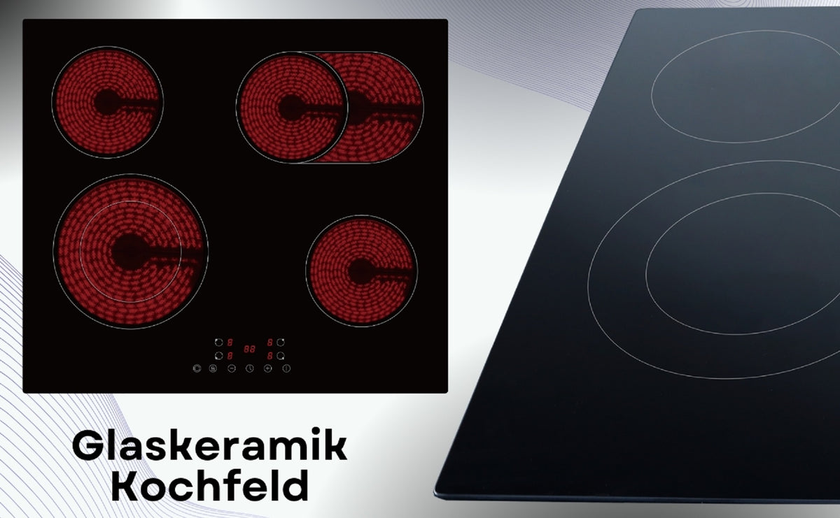 PKM Kochfeld KF4-2KB G autark Glaskeramik 60 cm 4 Zonen