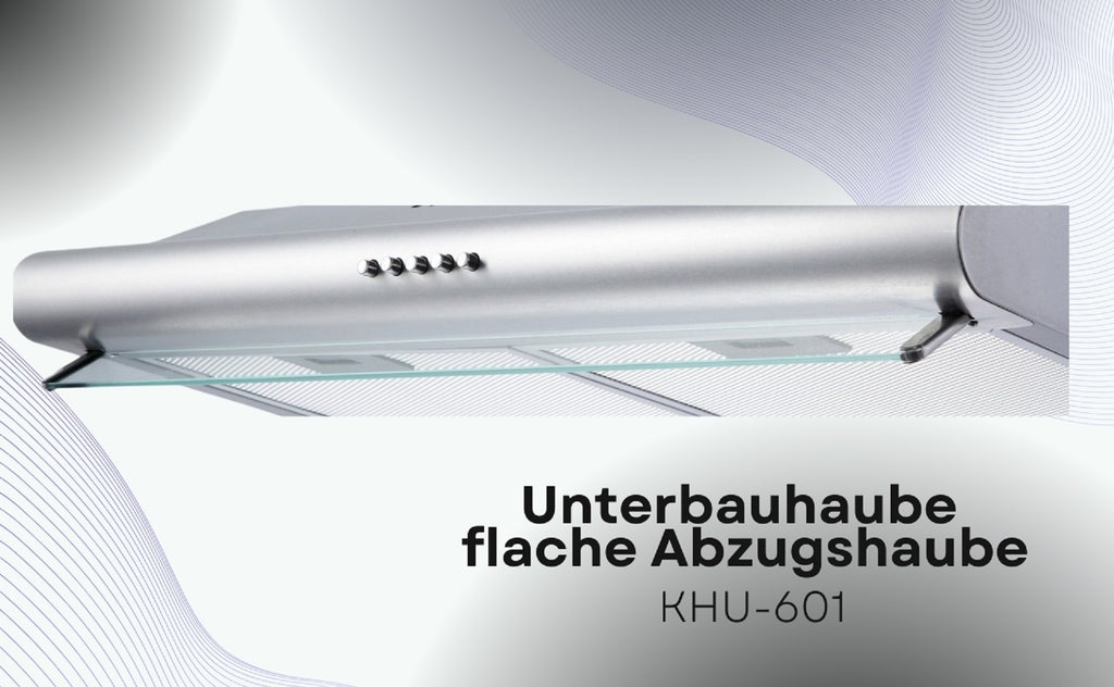 PKM Unterbauhaube KHU-601 60cm Glaswrasenschirm Dunstabzugshaube Umluft Abluft LED