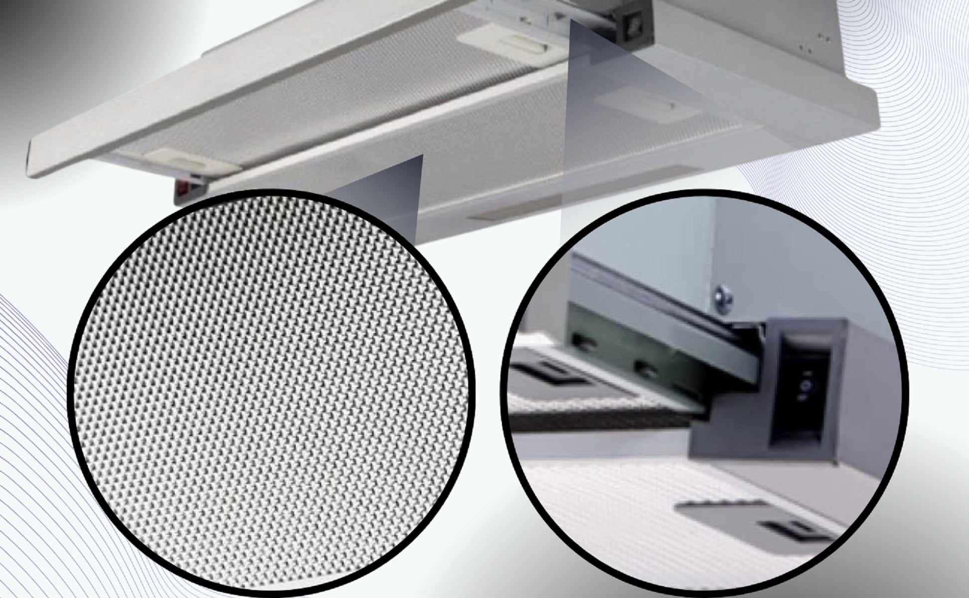 PKM Flachschirmhaube KHU-60EB 60cm Dunstabzugshaube ausziehbar Edelstahlblende