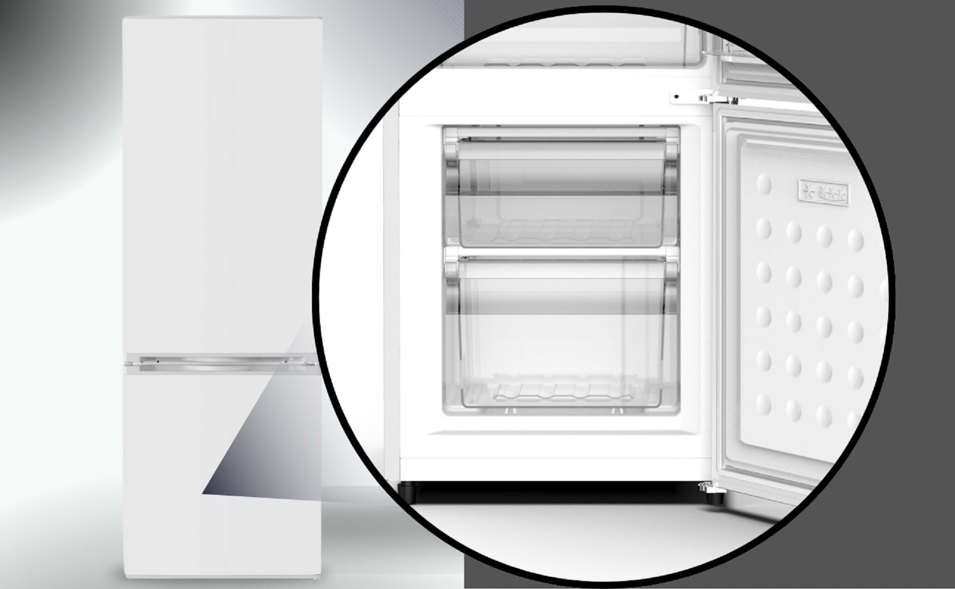 PKM Kühlgefrierkombination KHKG173WC weiß 161L Kühlschrank LED