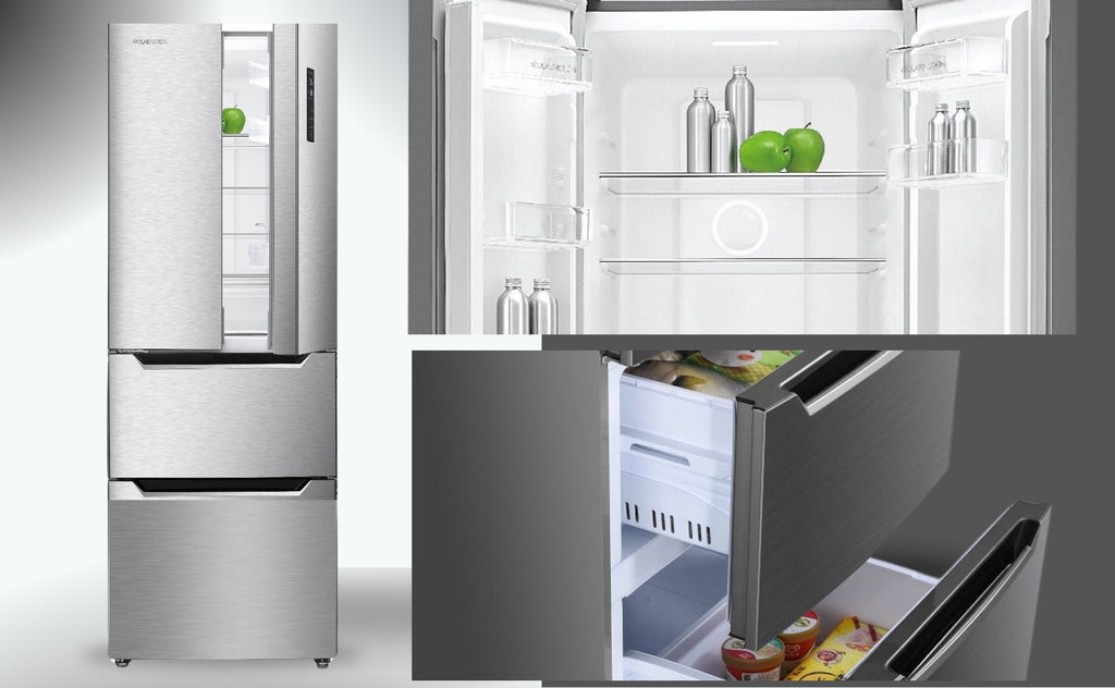 PKM KHFD350ENFIX Frenchdoor Kühlschrank – 320 L, NoFrost, TouchControl, Schubladen, Inox-Design