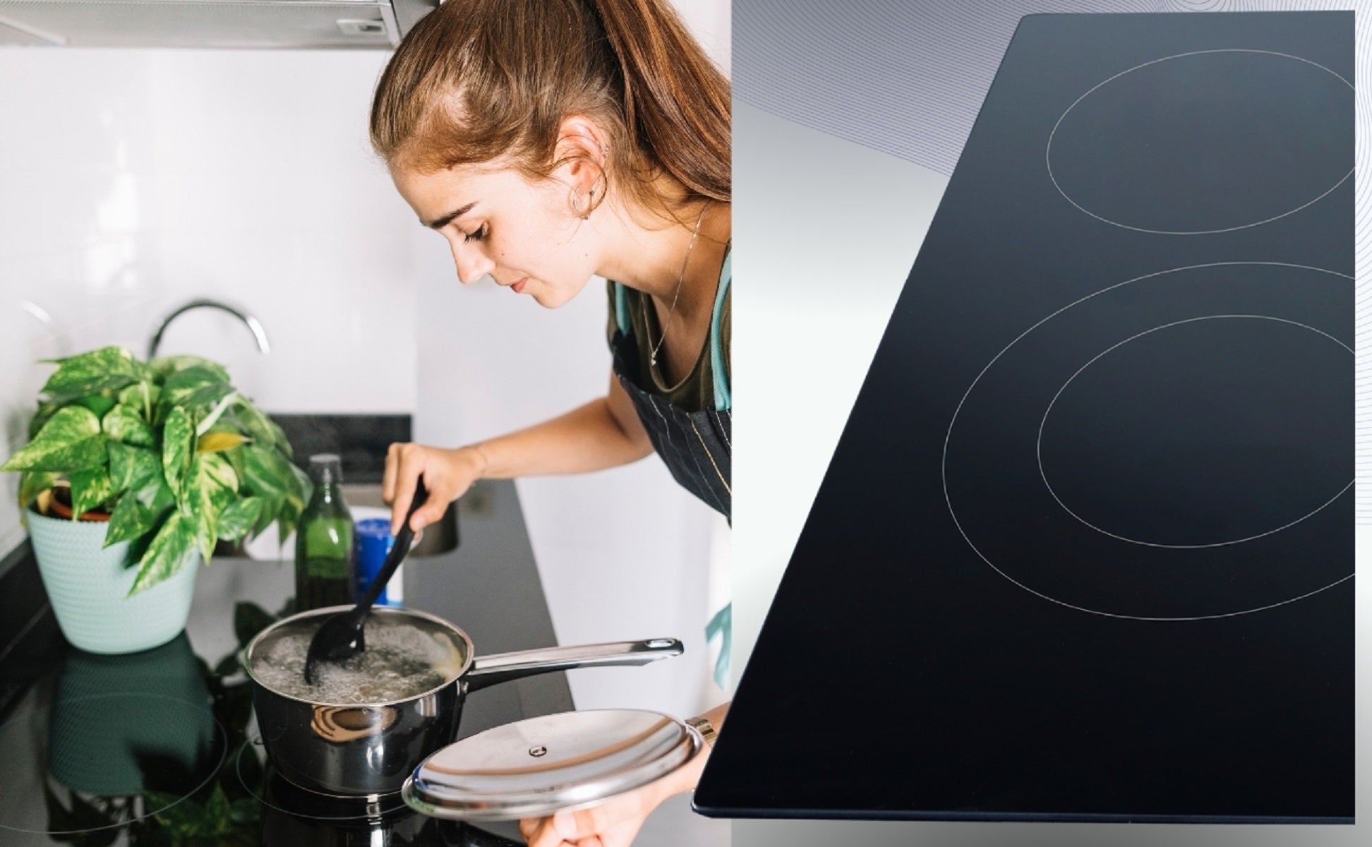 PKM Kochfeld KHKF4-2KB G, autark Einbau 60cm Glaskeramik Bräterzone