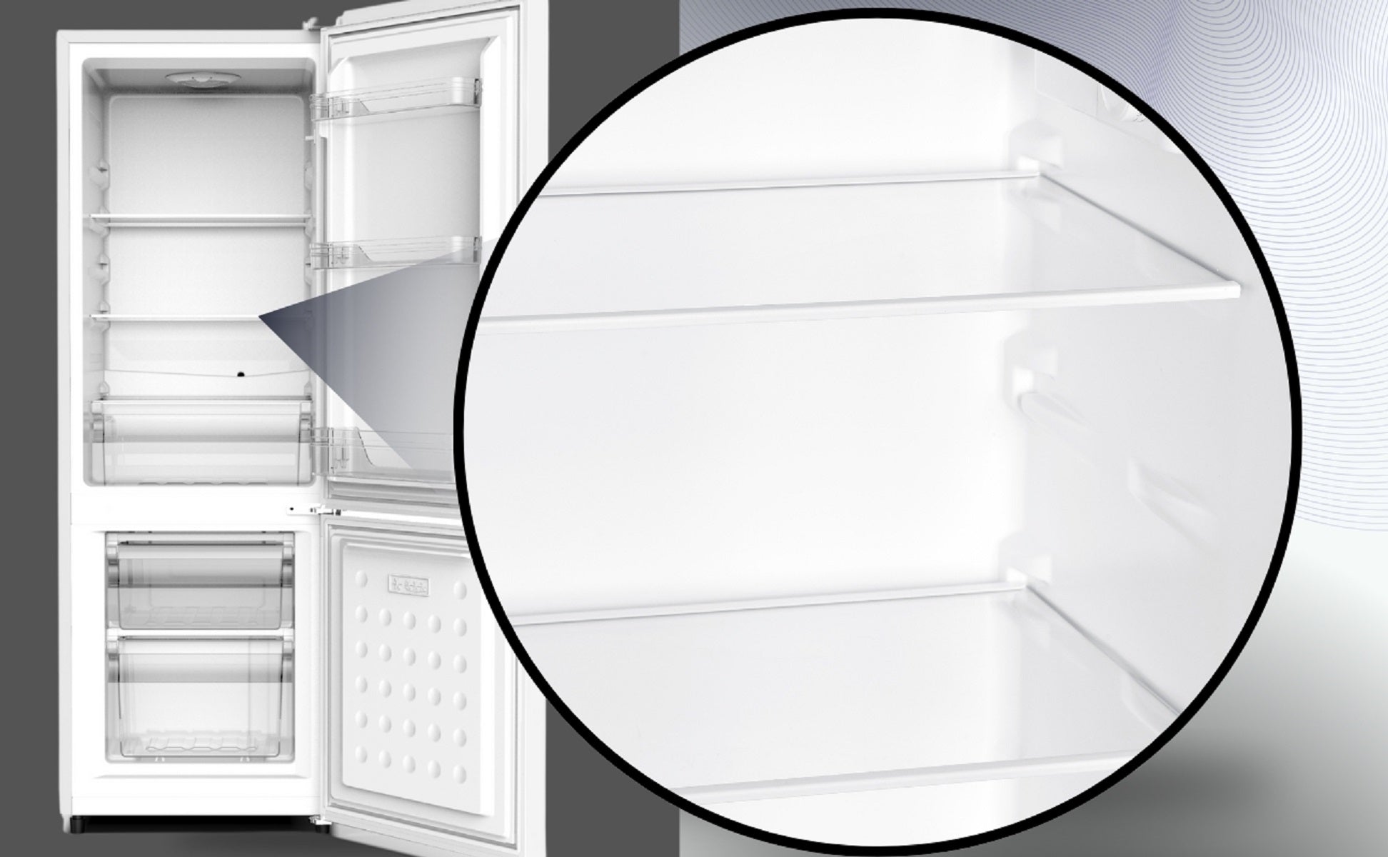 PKM Kühlgefrierkombination KHKG173WC weiß 161L Kühlschrank LED