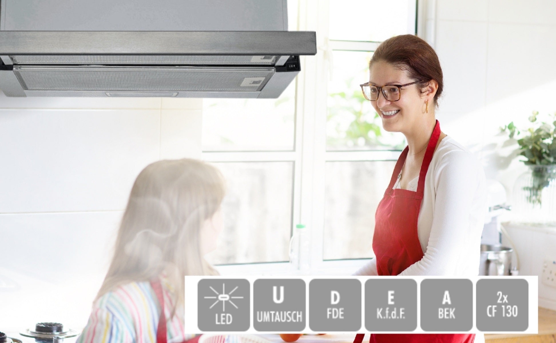 PKM Flachschirmhaube KHU-60EB 60cm Dunstabzugshaube ausziehbar Edelstahlblende