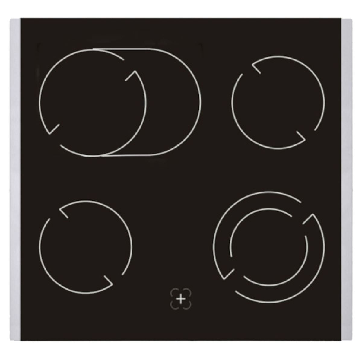 PKM Elektro-Herd-Set KH-BIC7-2KB-GK-IX mit Ofen und Glaskeramikkochfeld