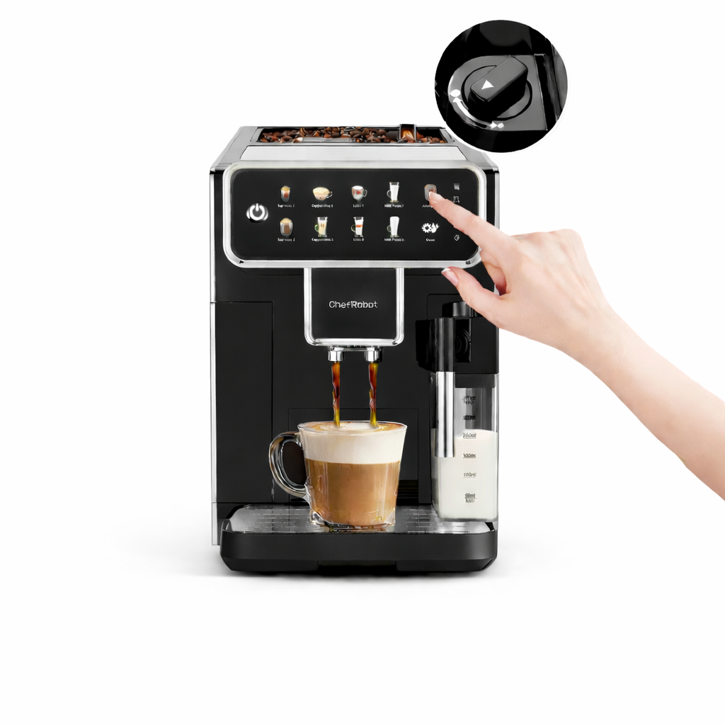 ChefRobot Espresso-Vollautomat, 4 Kaffeesorten, Touchscreen, 1,5 l, selbstreinigend