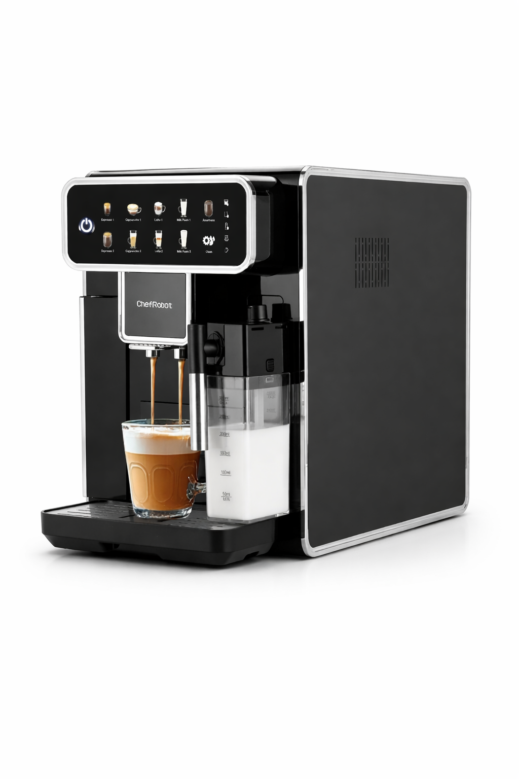 ChefRobot Espresso-Vollautomat, 4 Kaffeesorten, Touchscreen, 1,5 l, selbstreinigend